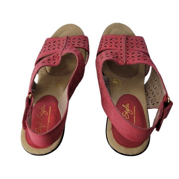 Soft Style by Hush Puppies Perforated Slingback Wedges (Size 7.5) - Picture 6 of 13